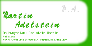 martin adelstein business card